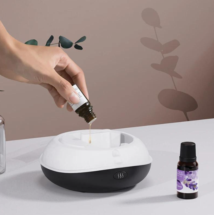 Diffuseur Effet Flamme 7 Couleurs — Grain de Bois, Humidificateur