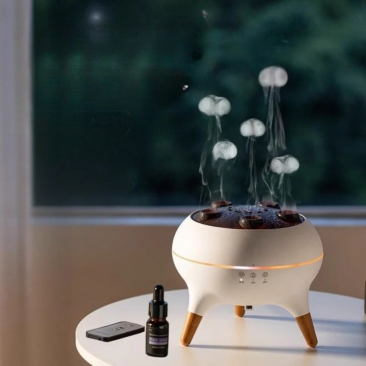 Diffuseur d’huiles essentielles Méduse Dynamique – Humidificateur Flamme 350 ml