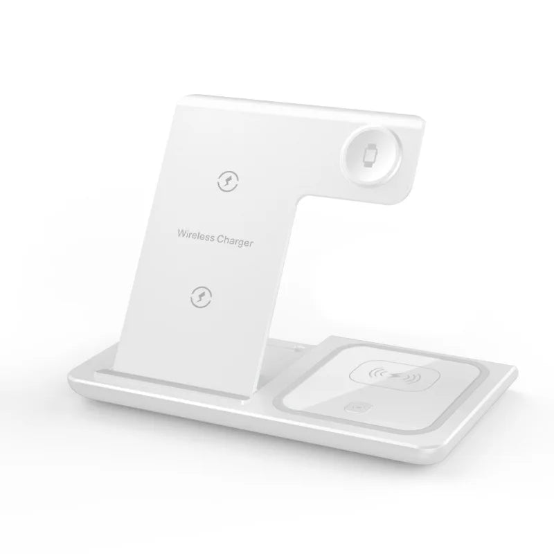 Station de Charge 3-en-1 Blanc Arctique | Épure & Clarté