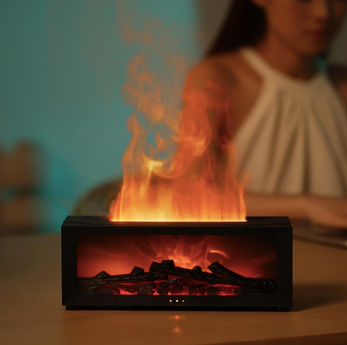 Diffuseur d'Arômes Effet Flamme Cheminée – Ambiance Cocooning & Bien-être