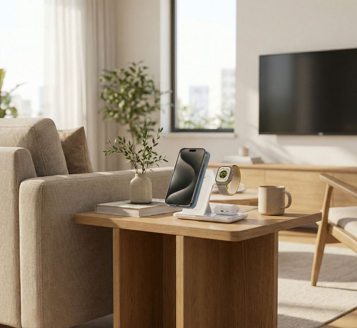 Station de Charge 3 en 1 Pliable (30W) – L'Équilibre Parfait entre Design et Performance