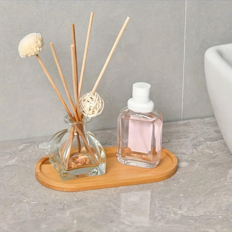 Plateau en bambou étanche pour diffuseur et huiles essentielles