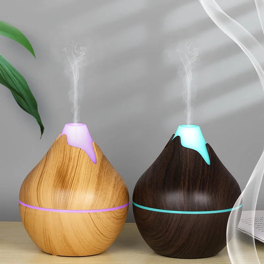Diffuseur 200 ml en Bois – Humidificateur & Aromathérapie LED USB