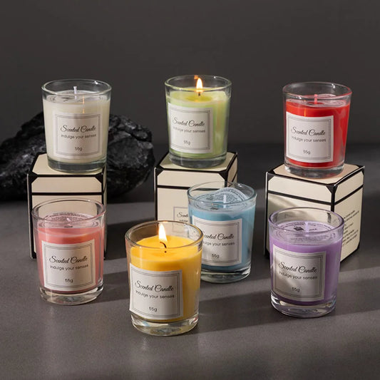 Bougie Premium en Cire de Soja – Coffret Cadeau Aromathérapie